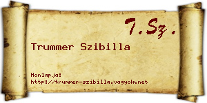 Trummer Szibilla névjegykártya